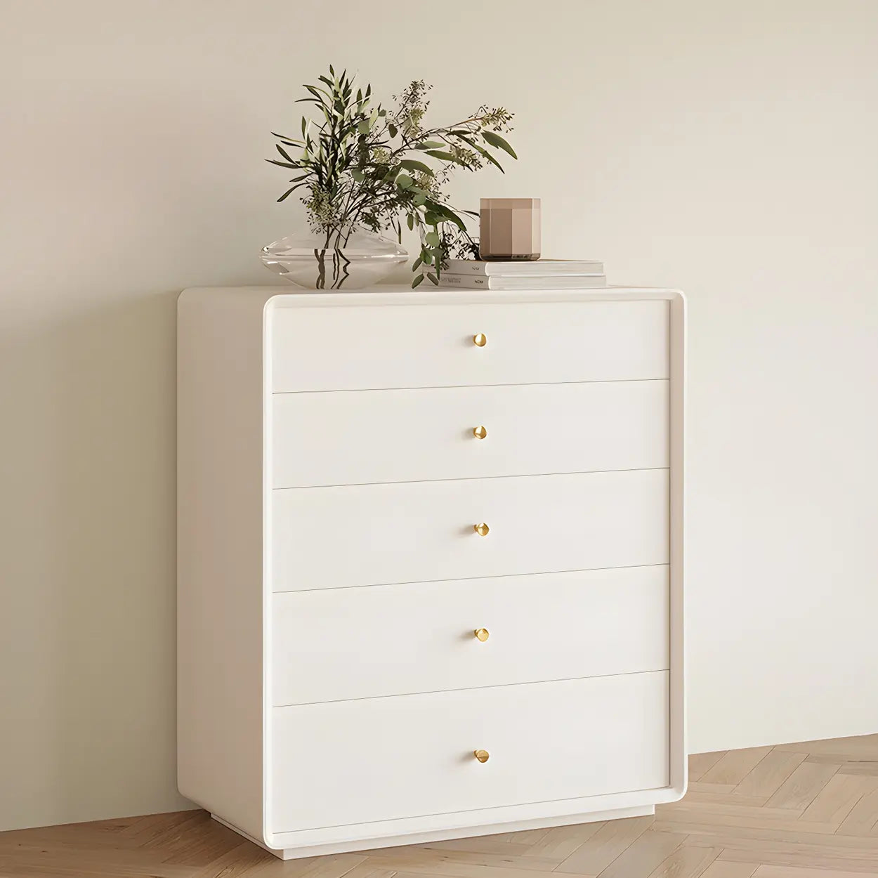 White Waterproof Wood Soft-Close Accent Chest