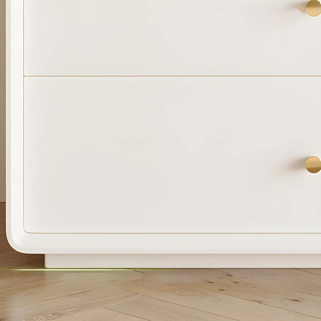 White Waterproof Wood Soft-Close Accent Chest — White