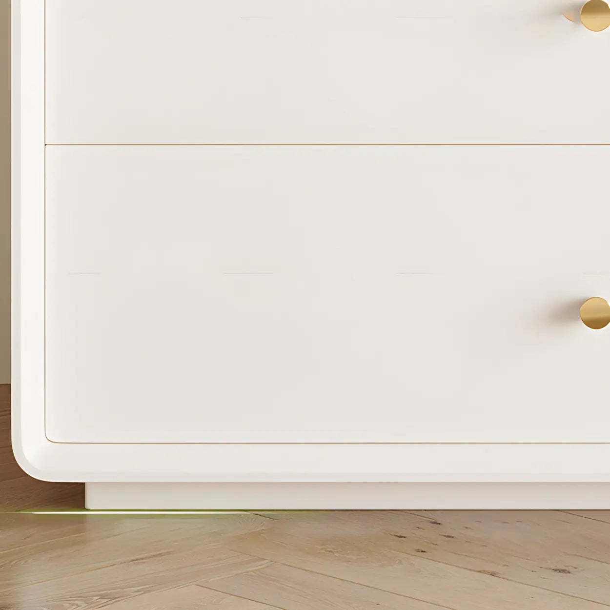 White Waterproof Wood Soft-Close Accent Chest — White