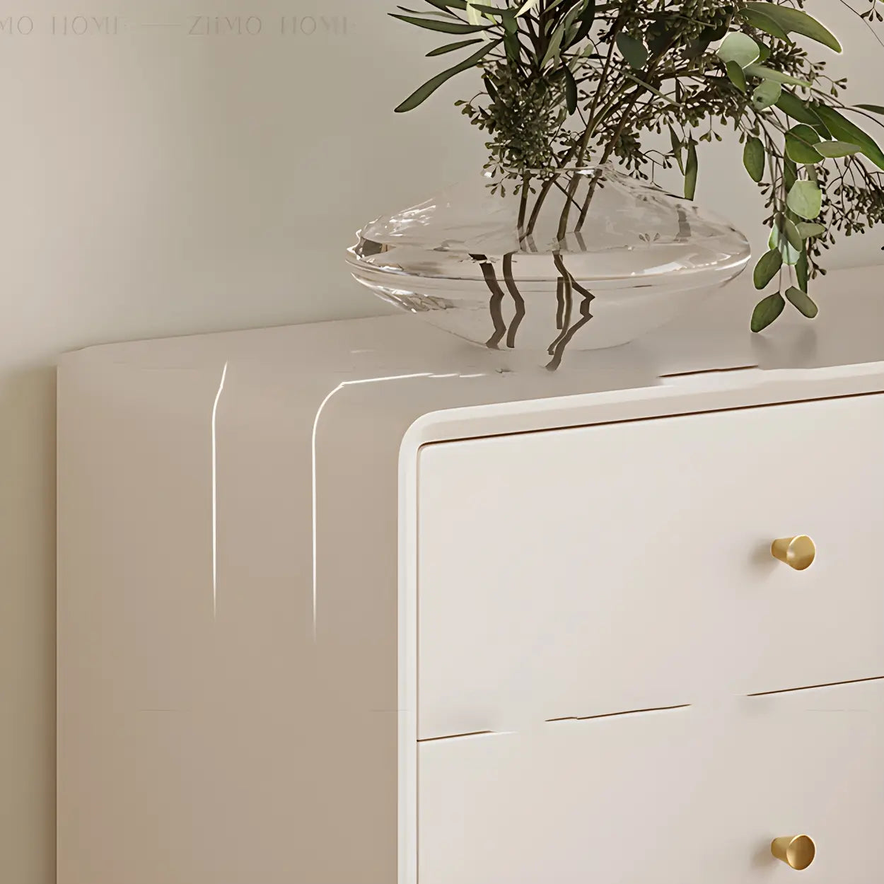 White Waterproof Wood Soft-Close Accent Chest — White