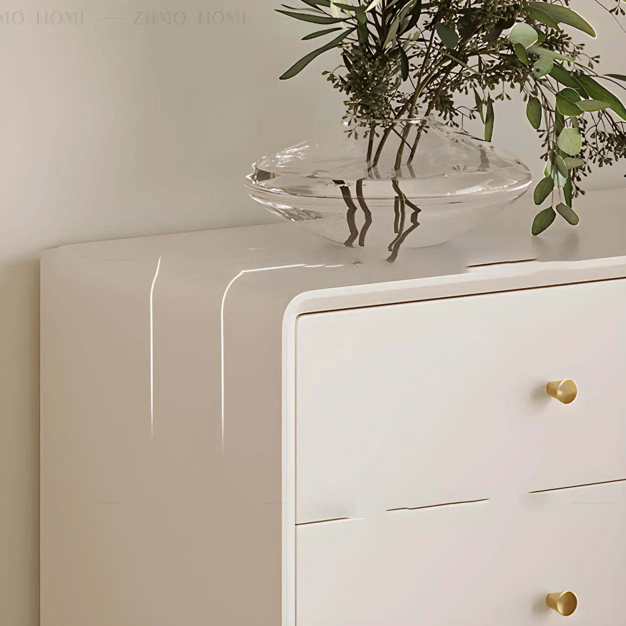 White Waterproof Wood Soft-Close Accent Chest — White