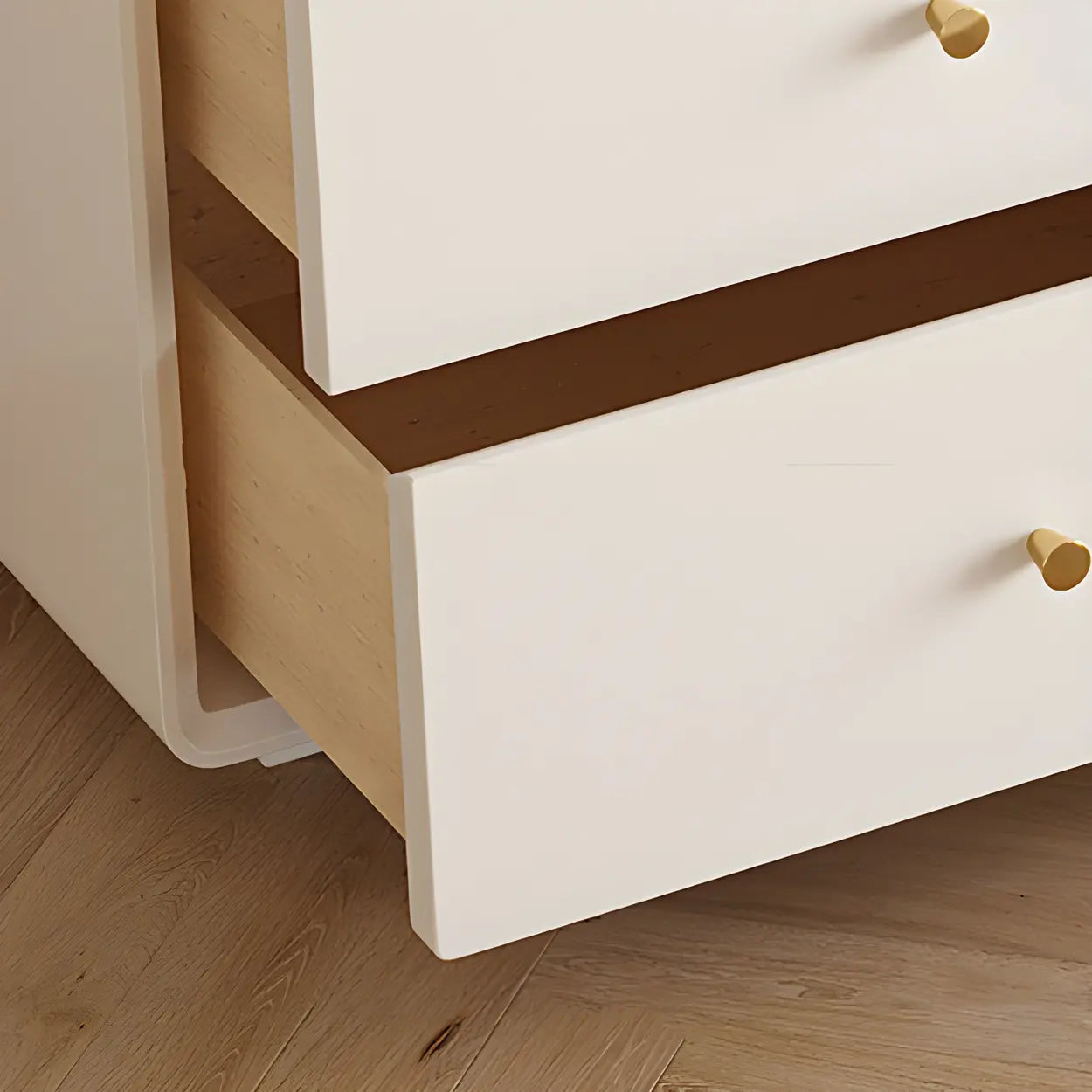 White Waterproof Wood Soft-Close Accent Chest — White