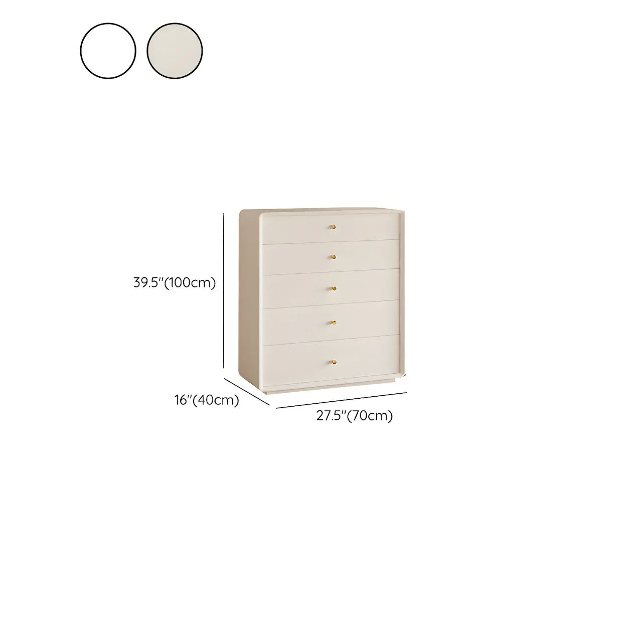 White Waterproof Wood Soft-Close Accent Chest — White