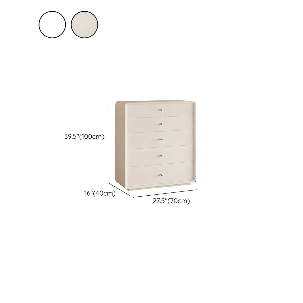 White Waterproof Wood Soft-Close Accent Chest — White