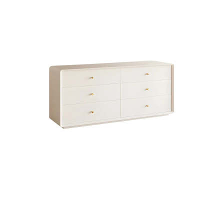 White Waterproof Wood Soft-Close Accent Chest — Ivory