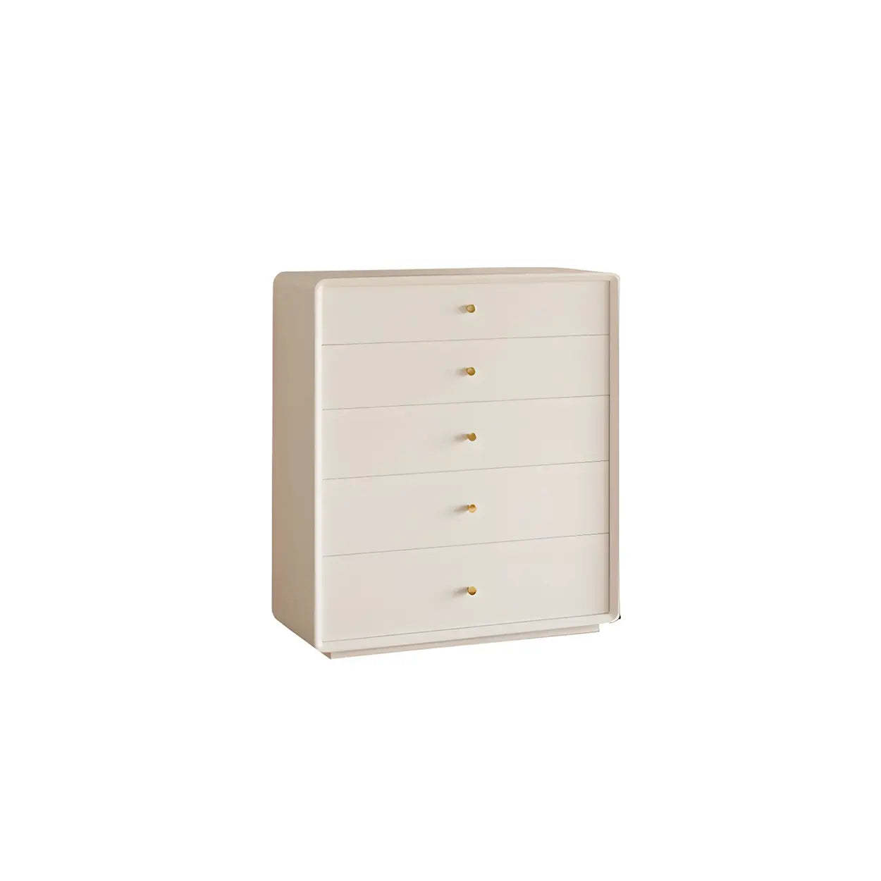 Modern soft-close chest cabinets in wood — 28" L x 16" W x 39" H / Ivory