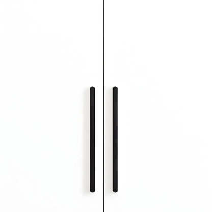 White Wood Freestanding Stemware Wine Cabinet — Dark Gray-White