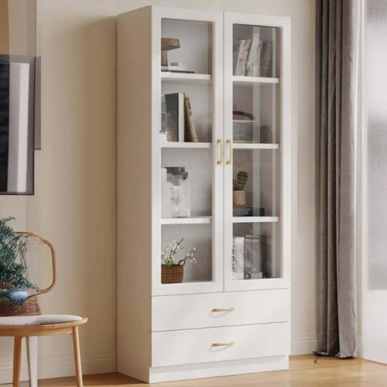 White Wood Standard Display Cabinet — 2