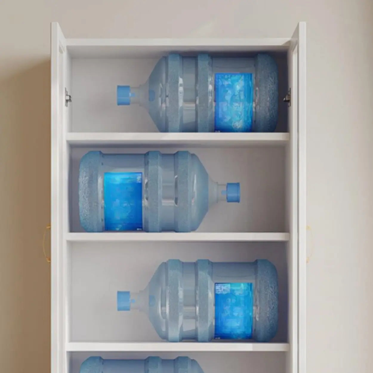 White Wood Standard Display Cabinet — Drawer Not Included