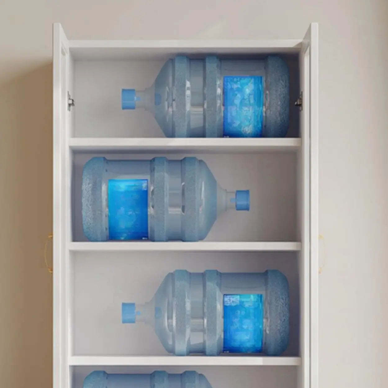 White Wood Standard Display Cabinet — Drawer Not Included