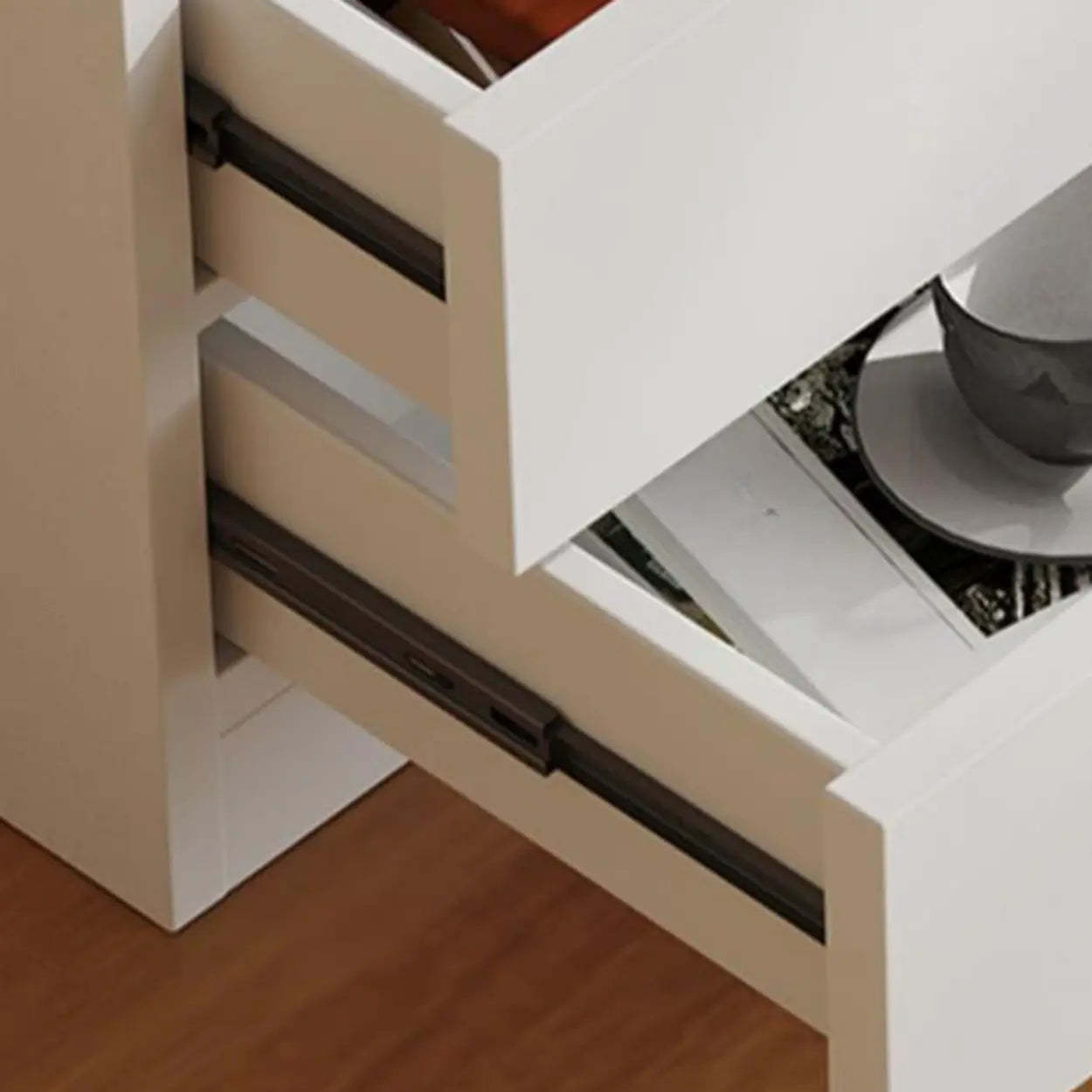 White Wood Standard Display Cabinet