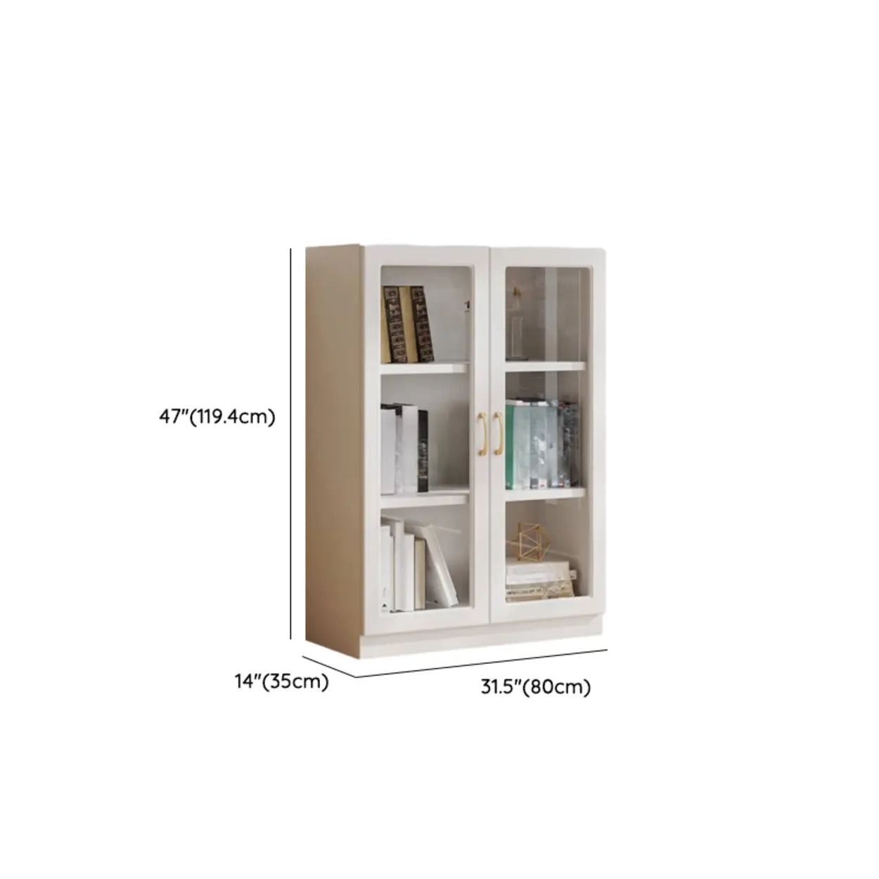 White Wood Standard Display Cabinet