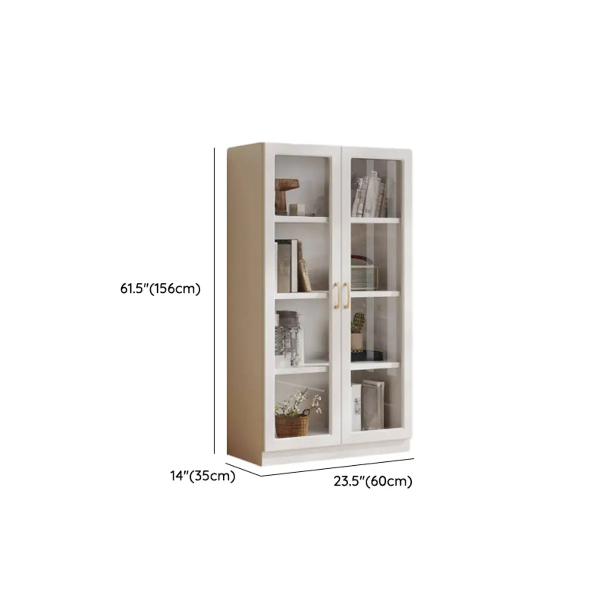 White Wood Standard Display Cabinet