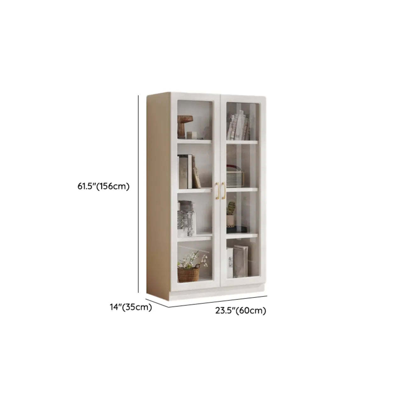 White Wood Standard Display Cabinet