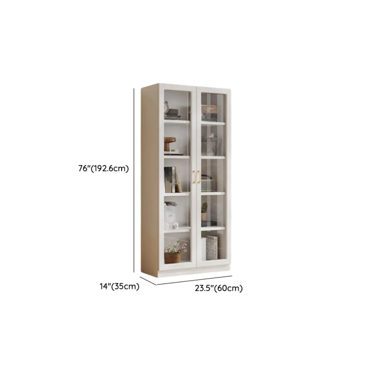 White Wood Standard Display Cabinet