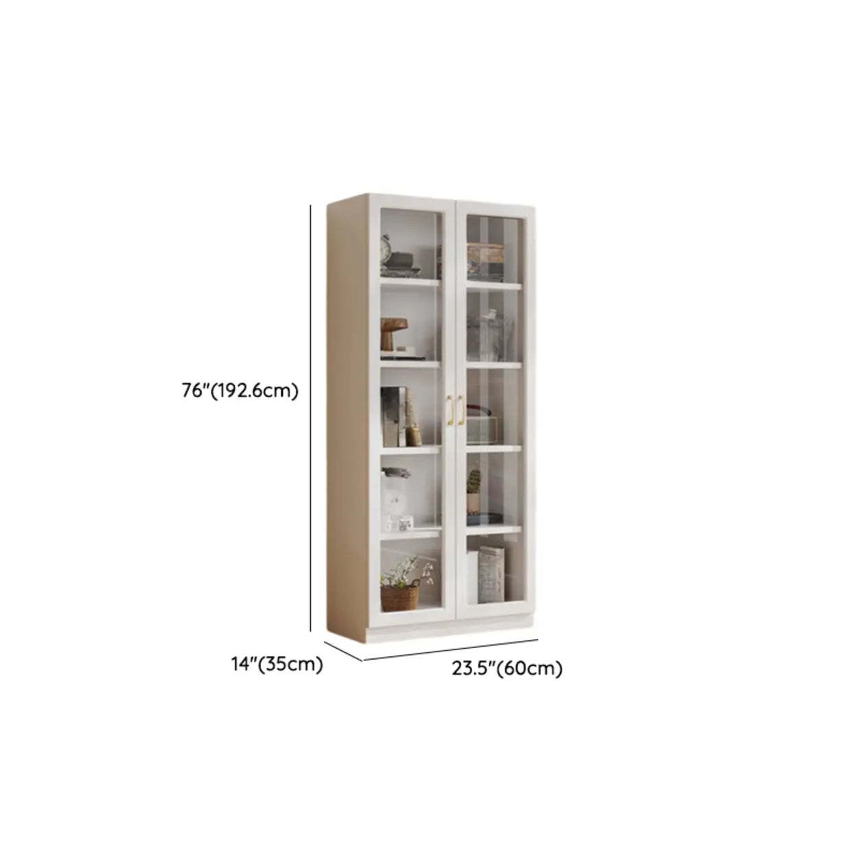 White Wood Standard Display Cabinet