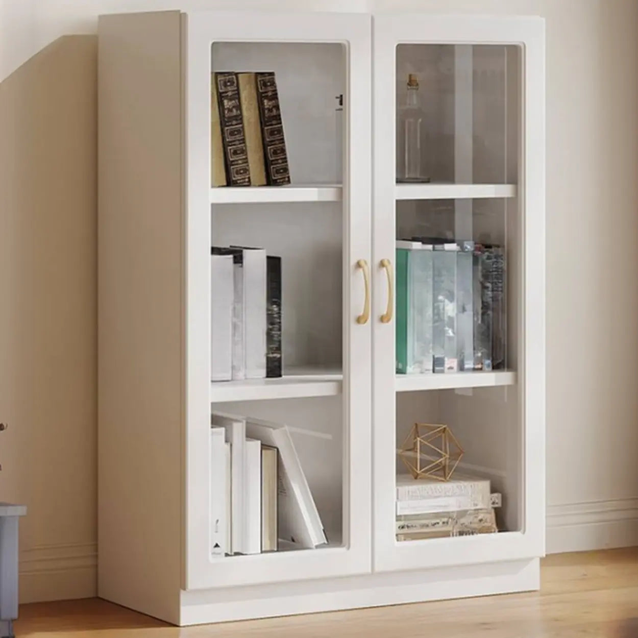 White Wood Standard Display Cabinet — Drawer Not Included