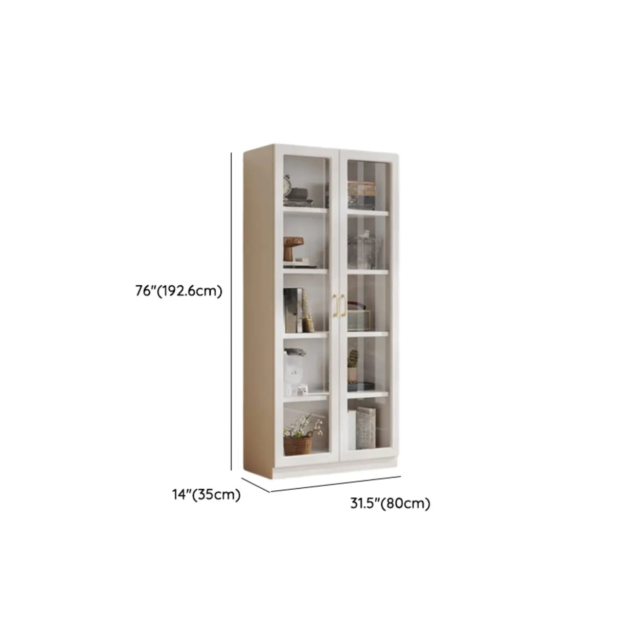 White Wood Standard Display Cabinet