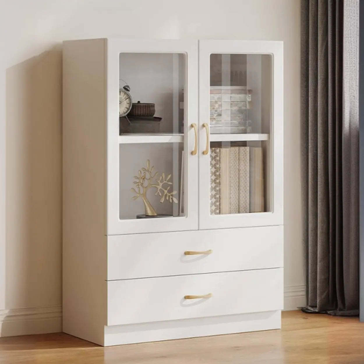 White Wood Standard Display Cabinet — 2