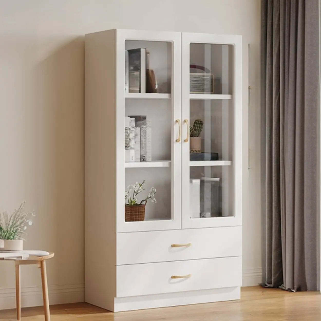 White Wood Standard Display Cabinet — 2
