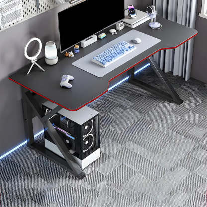 White Wood Steel Trestle Curved Computer Desk with Storage — White / Without Chairs