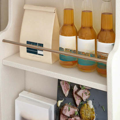 White Wood Swivel Adjustable Storage End Table