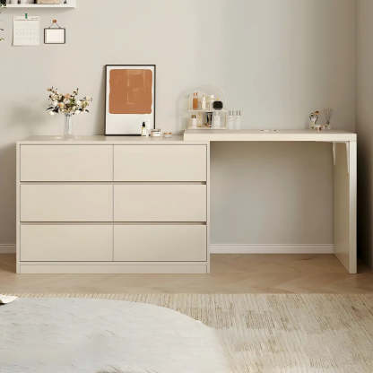 White Wood Standard Vanity with Drawers