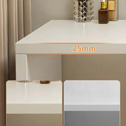 White Wood Standard Vanity with Drawers
