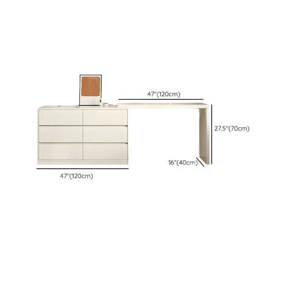 White Wood Standard Vanity with Drawers