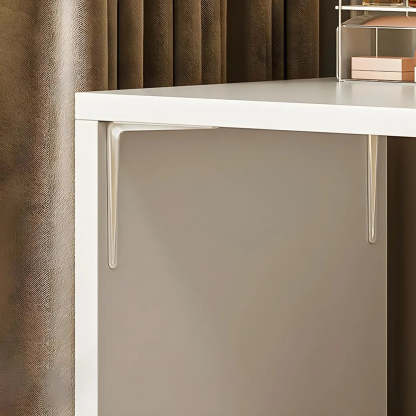 White Wood Standard Vanity with Drawers