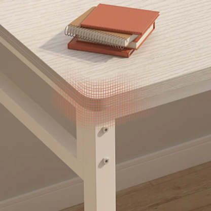 White Wood Computer Desk with Storage — White / Table Only