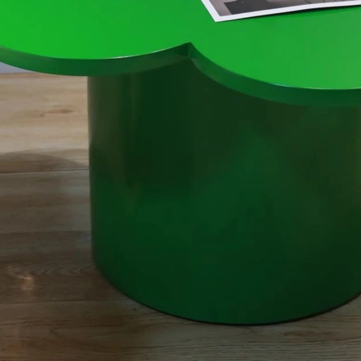 Flower-Shape Wood Coffee Table — Blue