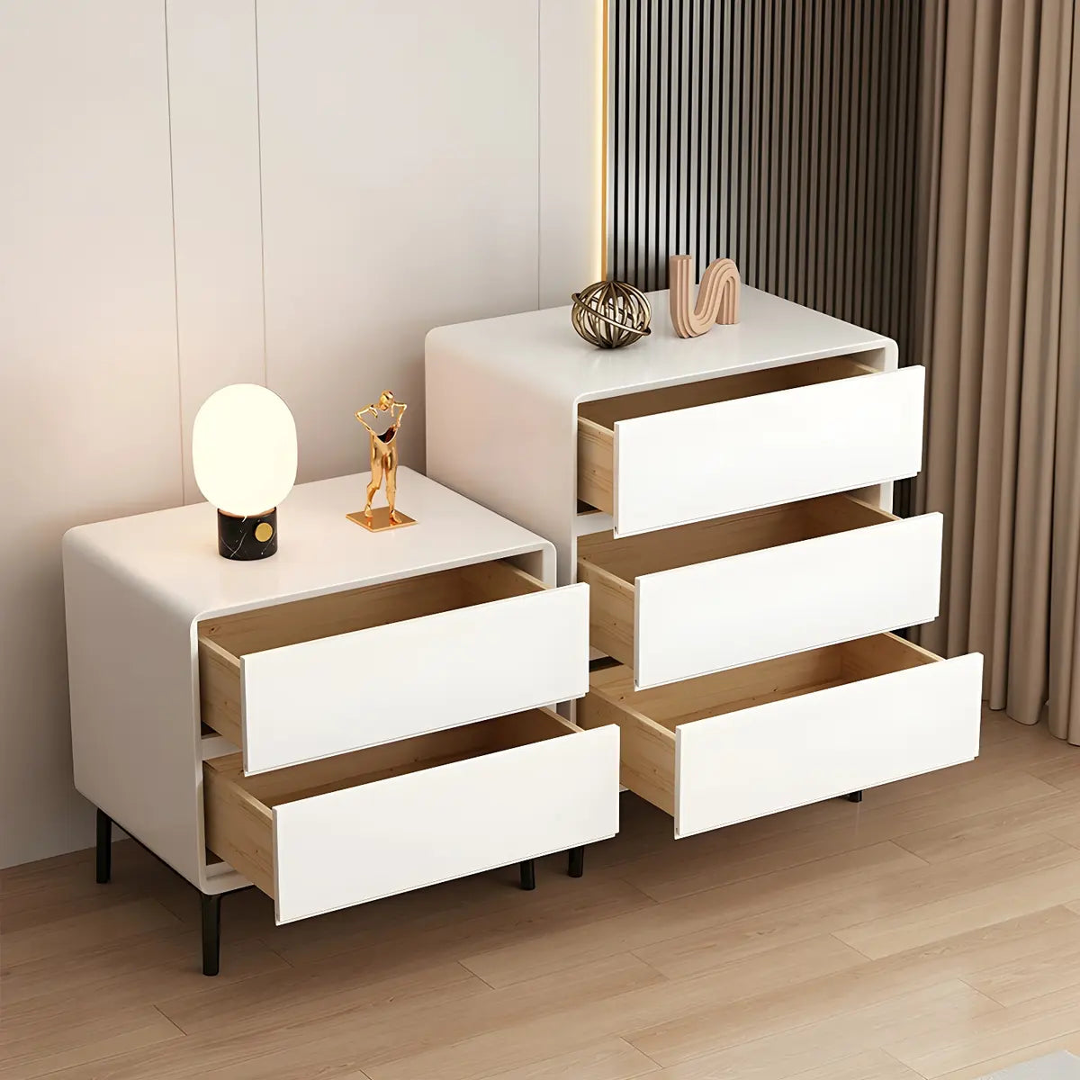 White Space-Saving Vertical Bachelor Chest — 2 / Black