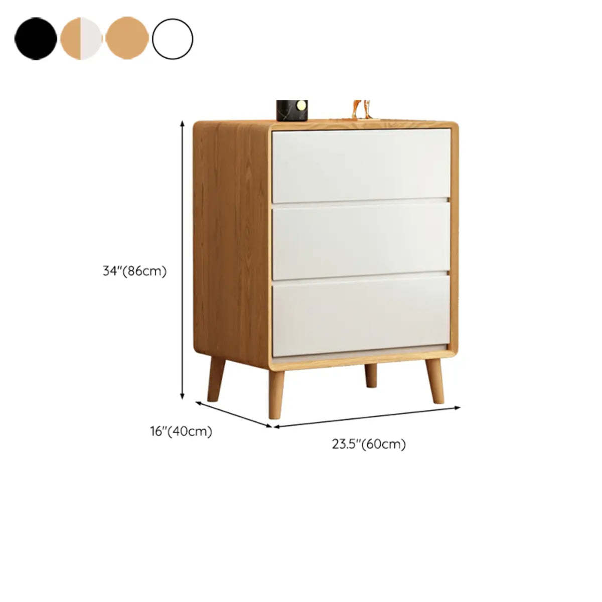 White Space-Saving Vertical Bachelor Chest