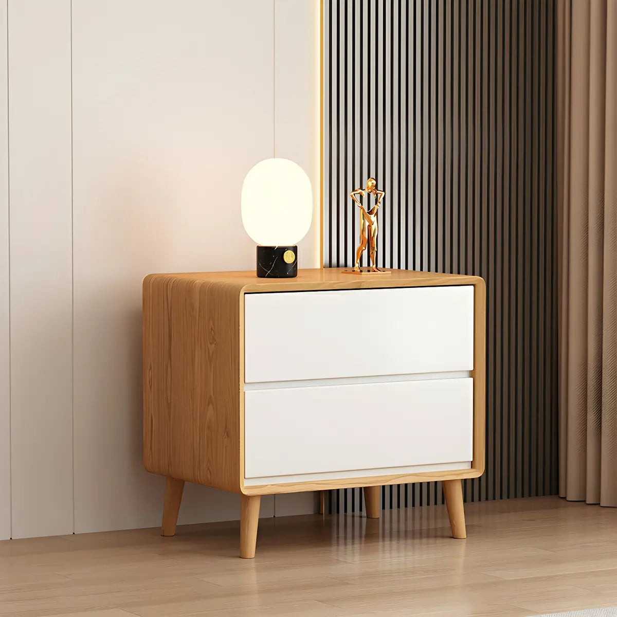 White Space-Saving Vertical Bachelor Chest — 3 / Black