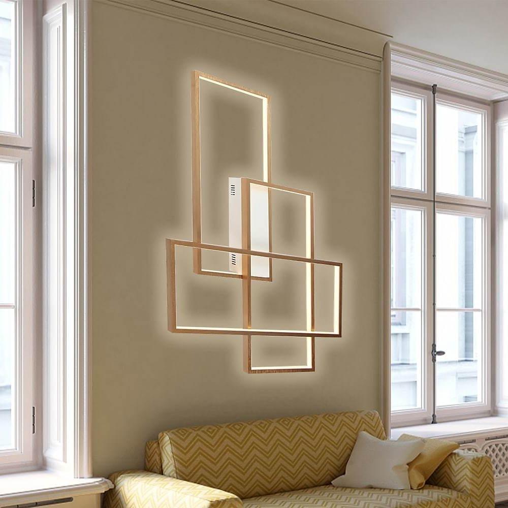 Rectangular Hybrid Modern Flush Mount Ceiling Light With 1 Central LED Light-Lighom