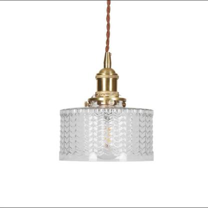 Circular Design Metal Glass Pendant Lighting Antique Pendant Lighting-Lighom