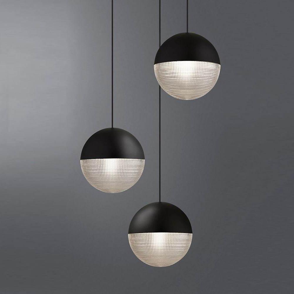 Nordic Round Ball Glass LED Pendant Light — Brass