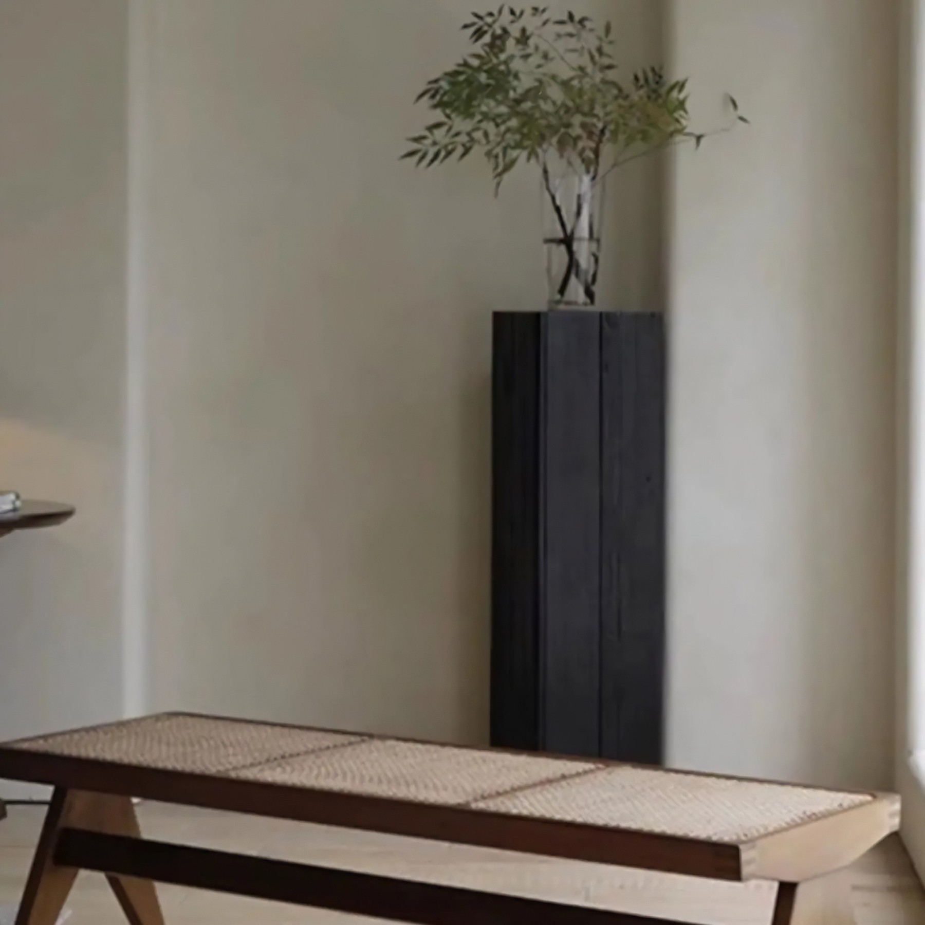 Wood Block Square Side Table