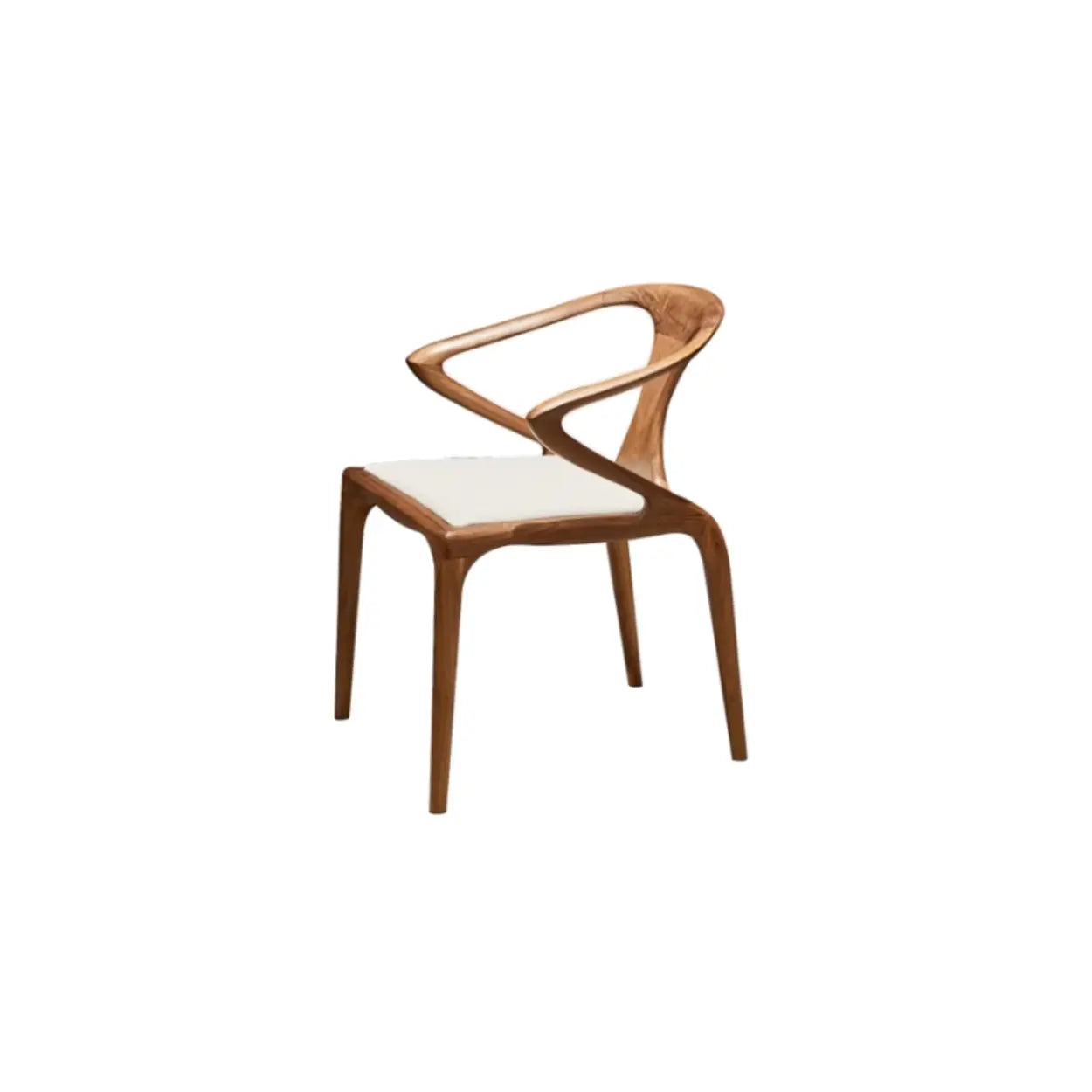 Brown leather wood back slat office chairs - slat back
