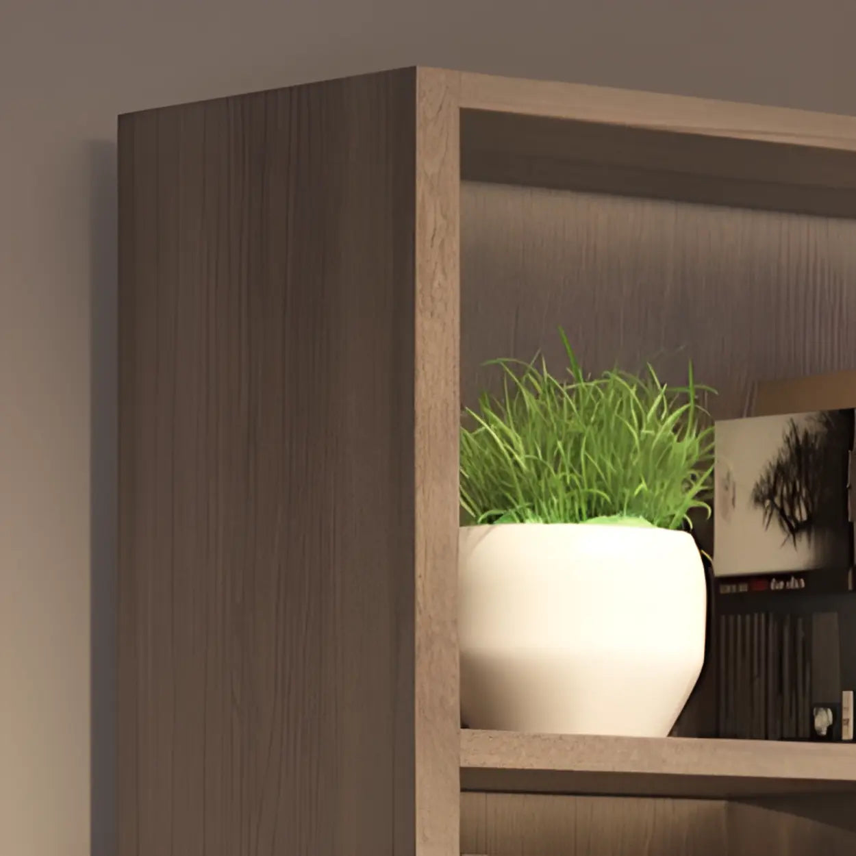Wood Hutch L-Shape Double Computer Desk with Drawers