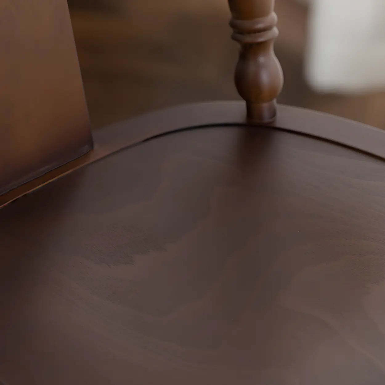Wood Open Slat Back Ash Dining Chair Walnut