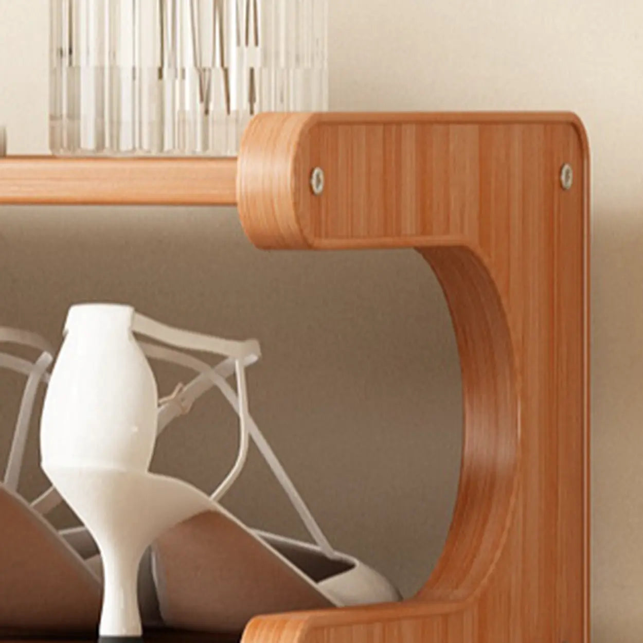 Vertical Freestanding Wood Shoe Rack