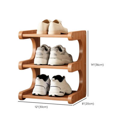 Vertical Freestanding Wood Shoe Rack