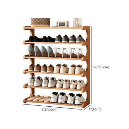 Vertical Freestanding Wood Shoe Rack