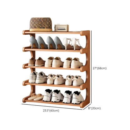 Vertical Freestanding Wood Shoe Rack