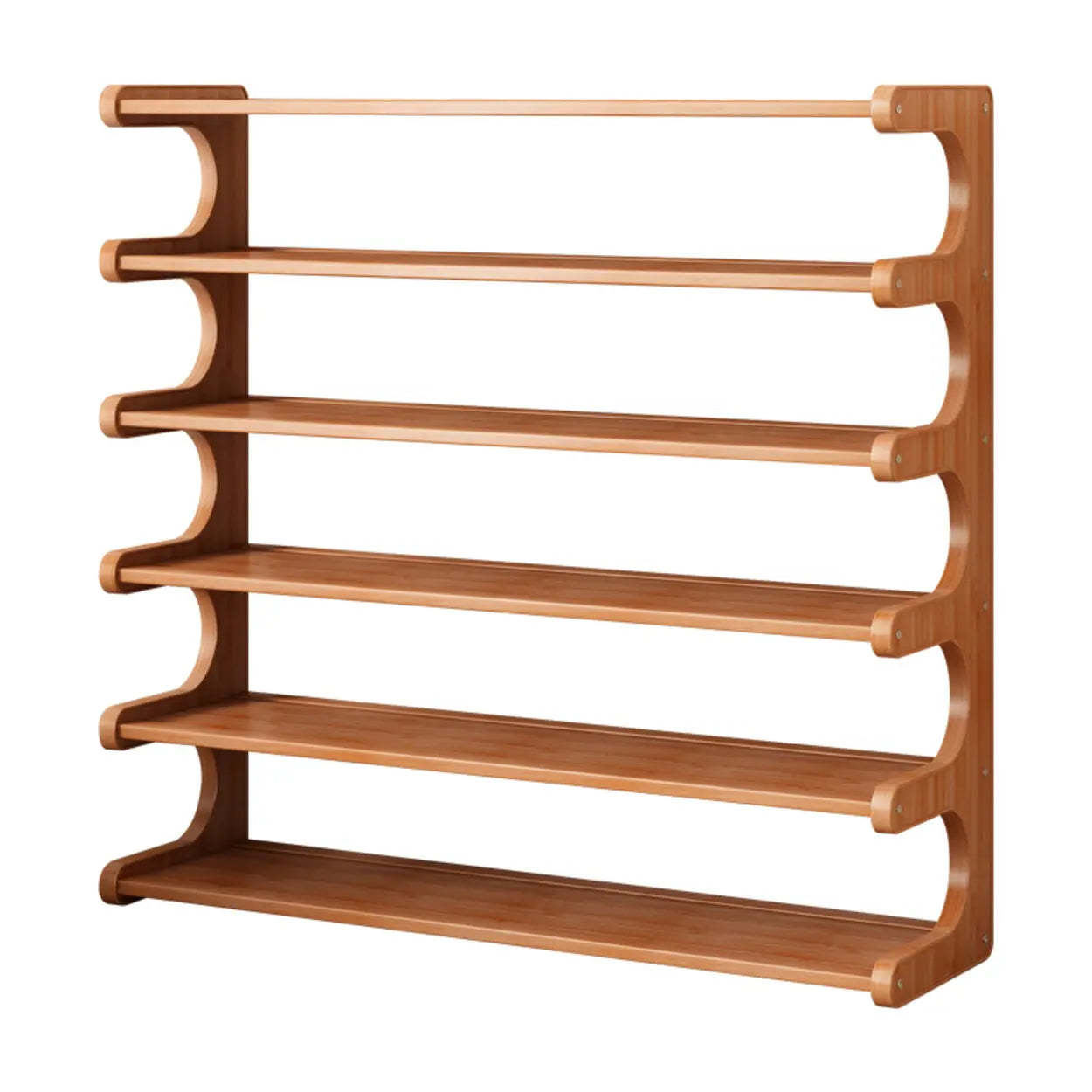 Vertical Freestanding Wood Shoe Rack
