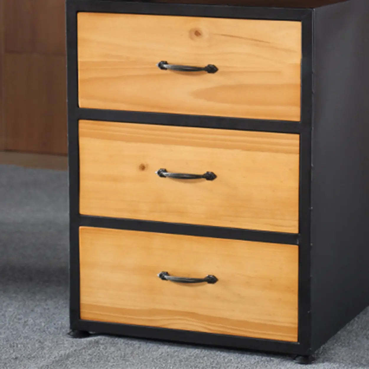 Wood Drawer Storage H-Shape Computer Desk — 3 / Table Only