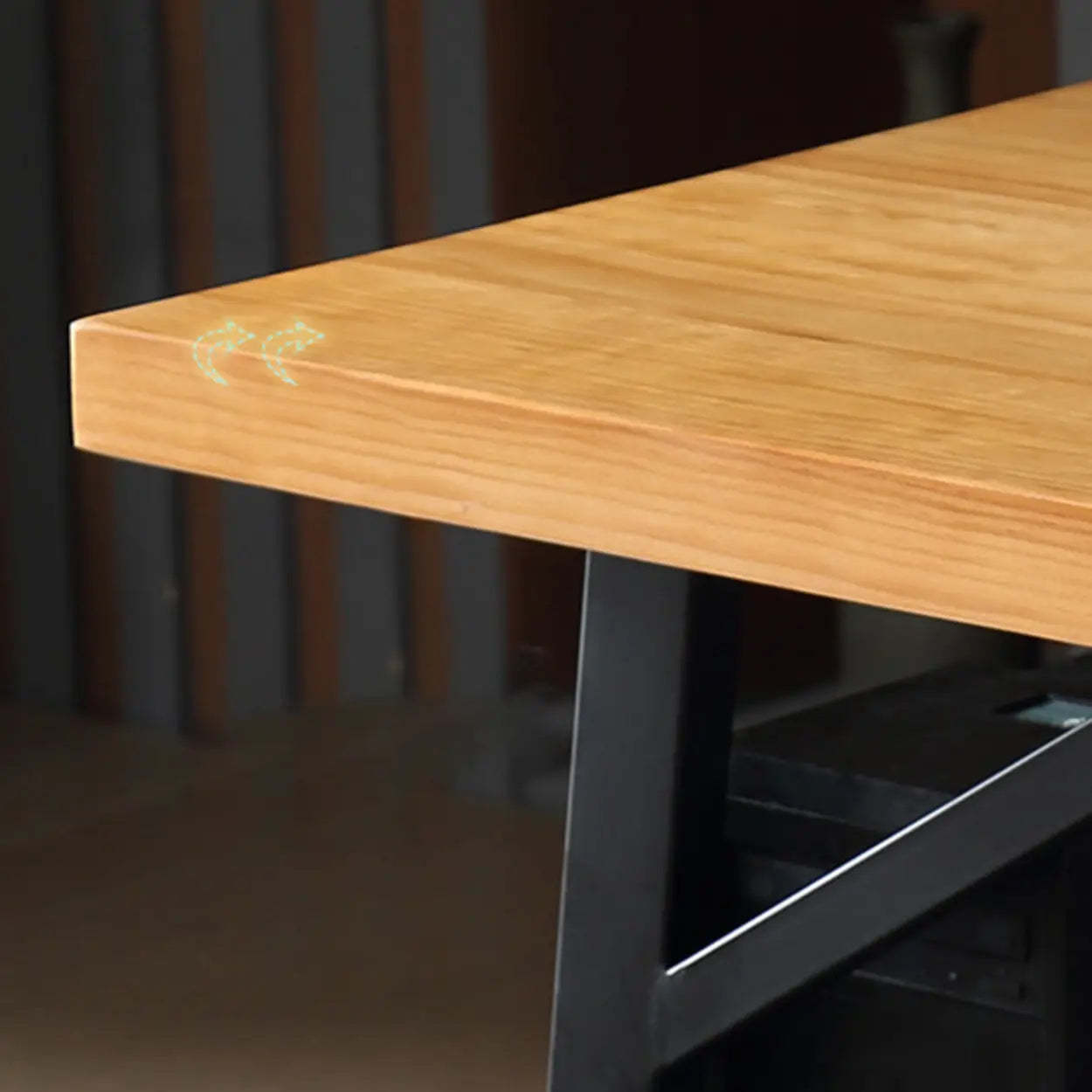 Wood Drawer Storage H-Shape Computer Desk — Drawer Not Included / Table Only