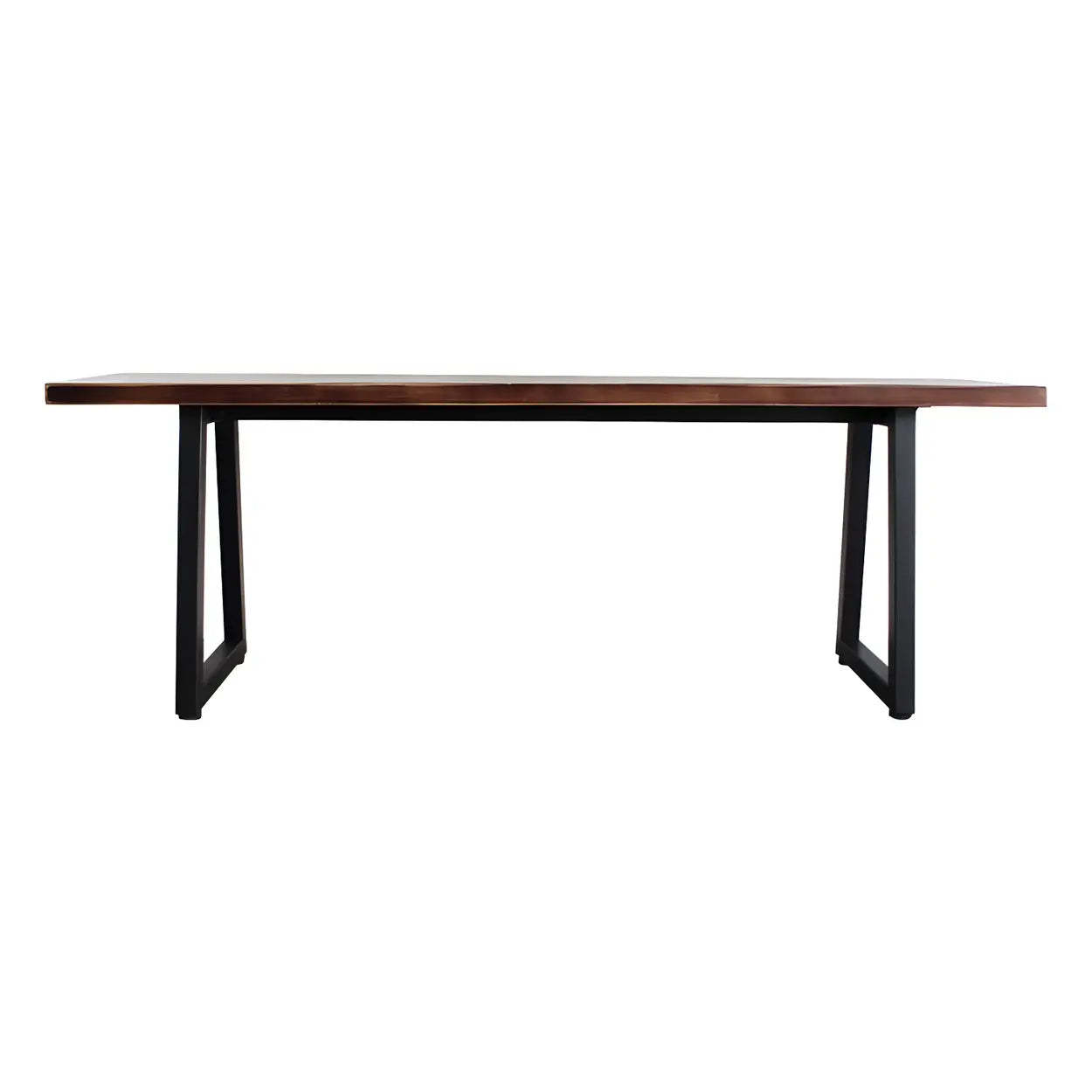 Modern Wood Entryway Bench with Metal Legs — Tan